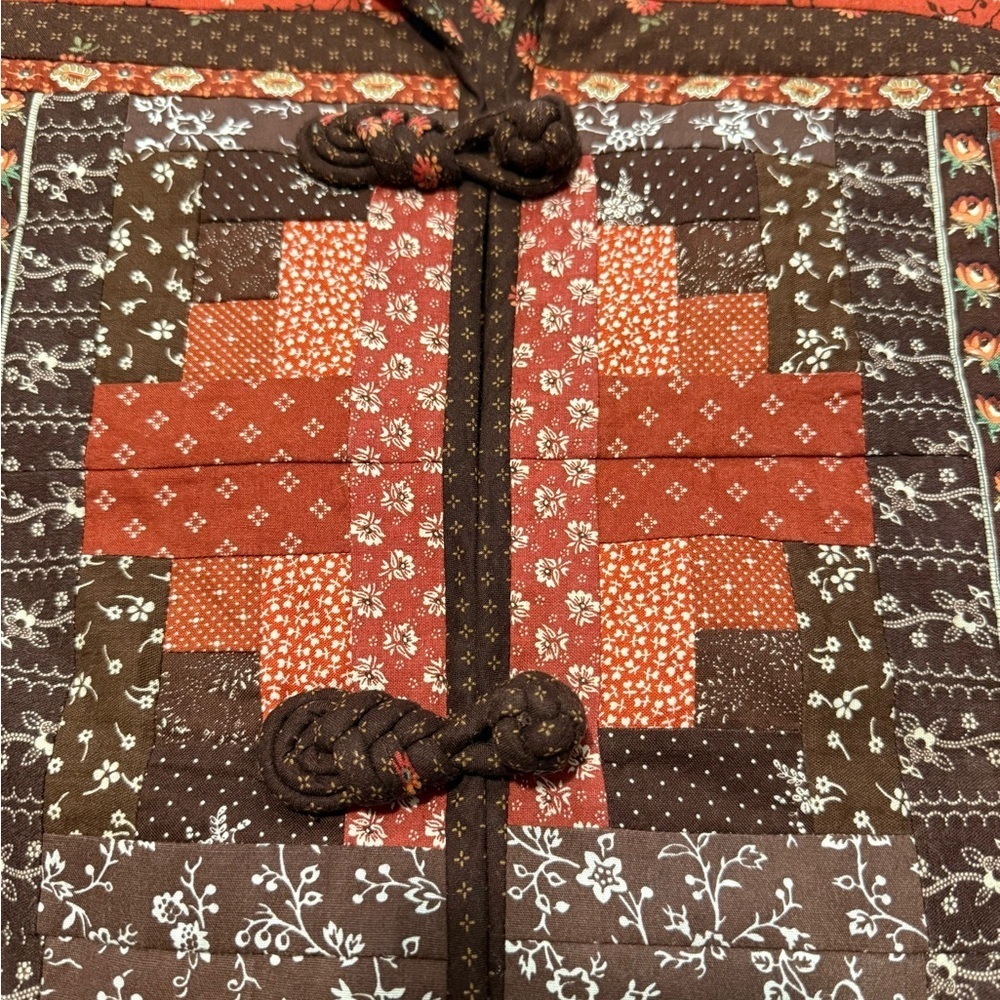 Handmade Quilted Folk Art Jacket | Patchwork Prairie Coat - Picture 12 of 16